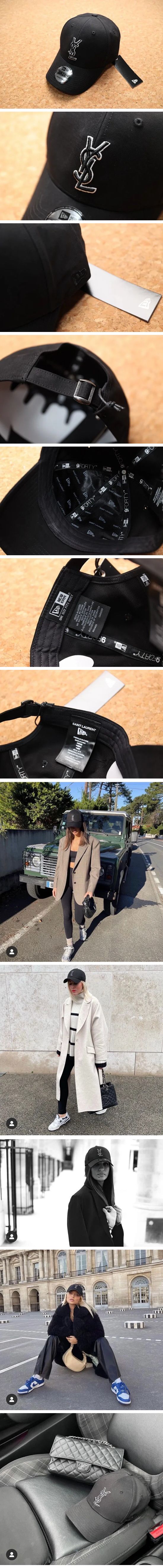 Saint Laurent x New Era 9FORTY Logo Cap Black サンローラン x ニューエラ ナインフォーティ ロゴ キャップ ブラック