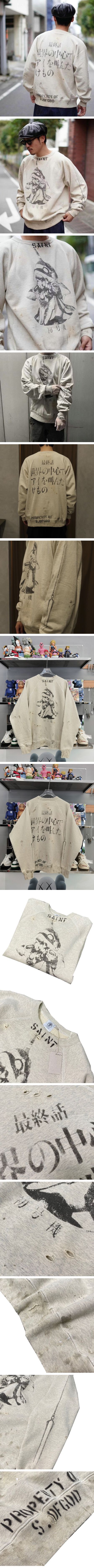 SAINT Mxxxxxx x EVANGELION Crewneck Sweat Shirt セントマイケル x エヴァンゲリオン 最終話 スウェット
