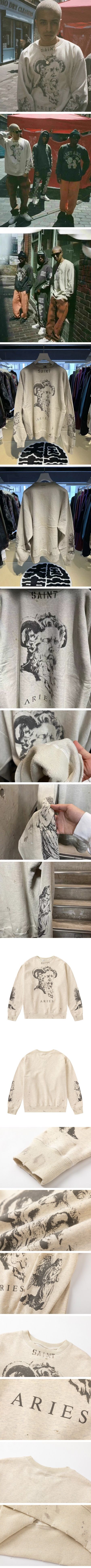 Saint Mxxxxxx ARIES Crewneck Sweat Shirt セントマイケル クルーネック スウェット