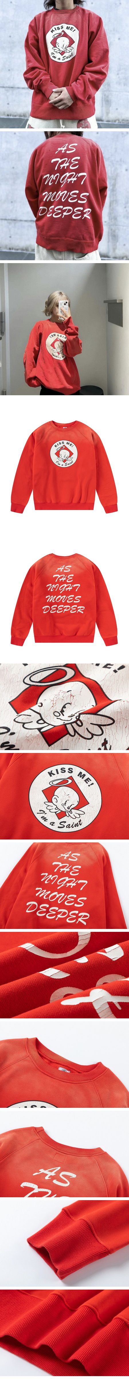 Saint Mxxxxxx Kiss Me Crewneck Sweat Shirt セントマイケル クルーネック スウェット