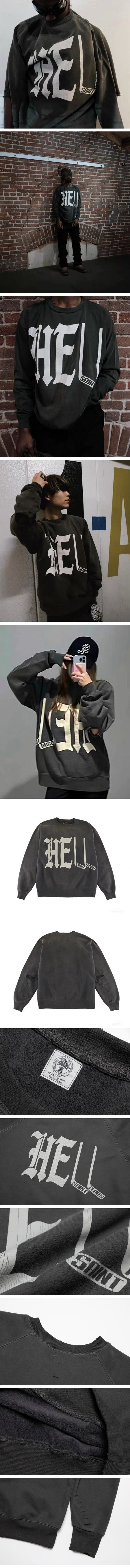 Saint Mxxxxxx x Denim Tears HELL Crewneck Sweat Shirt セントマイケル x デニムティアーズ クルーネック スウェット