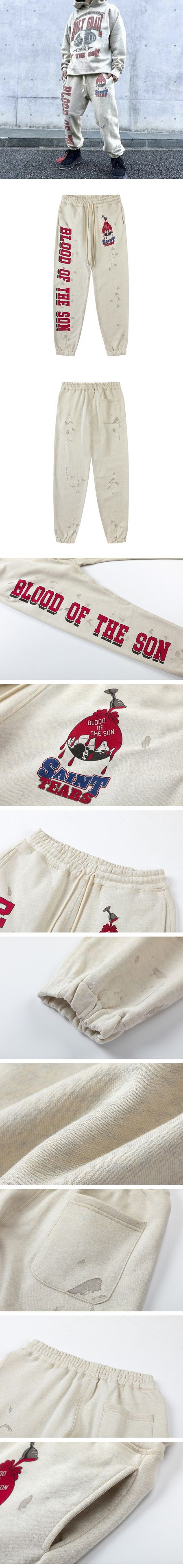 Saint Mxxxxxx x Denim Tears Holy Grail Sweat Pants セントマイケル x デニムティアーズ ホーリーグレイル スウェットパンツ ホワイト