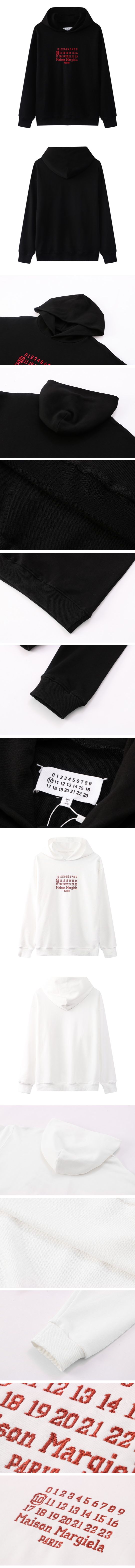 Maison Margiela Embroidery No Logo Sweat Parker メゾン マルジェラ エンブロイダリー ナンバー ロゴ スウェットパーカー