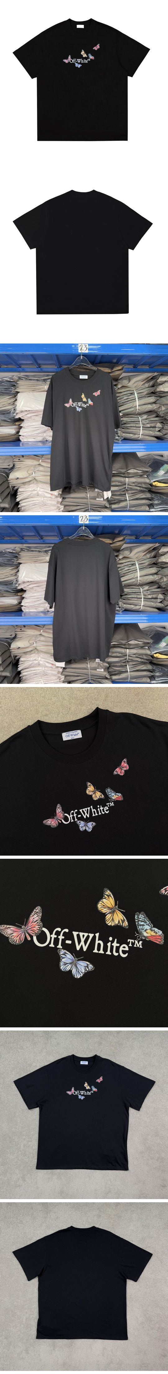 Off-White Con Logo Bookish Butterfly in NERO Tee オフホワイト コン ロゴ ブックイッシュ バタフライ ネロ Tシャツ