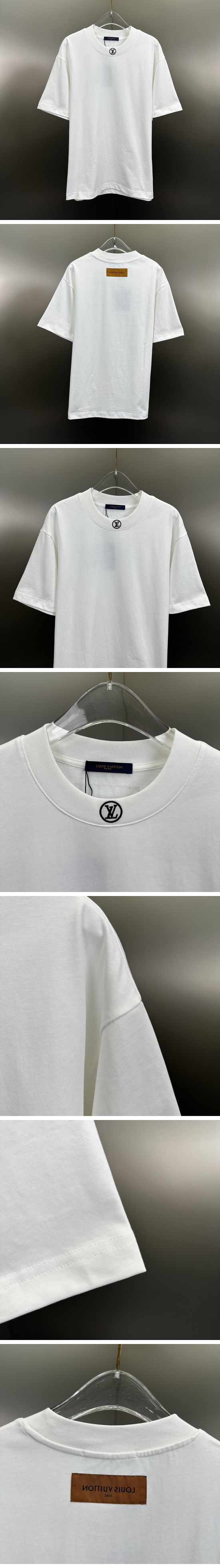 極N級 Louis Vuitton Neck LV Logo Tee ルイヴィトン ネック ロゴ Tシャツ ホワイト