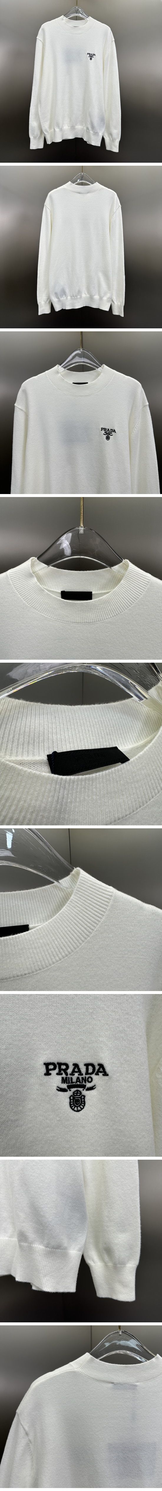 極N級 Prada Logo Knit プラダ ロゴ ニット ホワイト