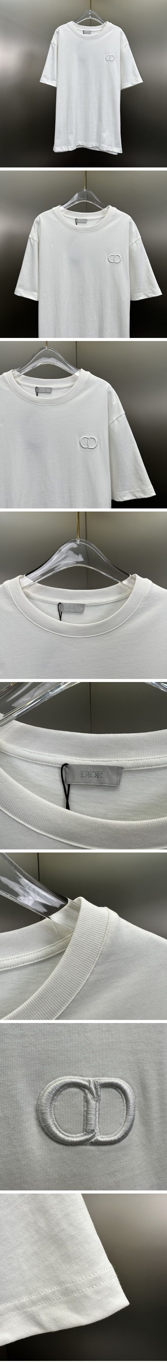極N級 Dior Embroidered CD Logo Tee White ディオール 刺繍 CDロゴ Tシャツ ホワイト