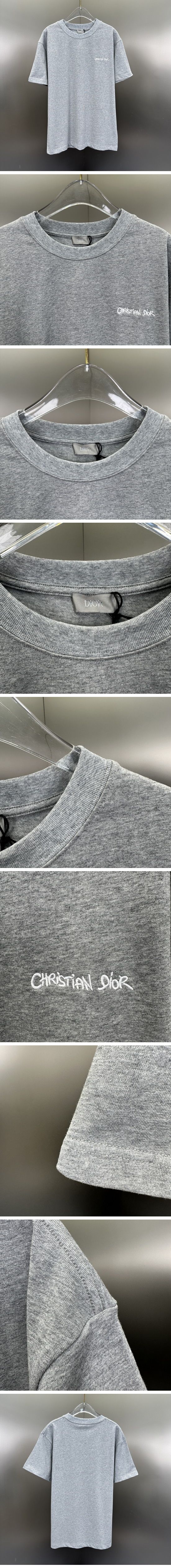 極N級 Dior Script Sign Tee Grey ディオール スクリプト サイン Tシャツ グレー