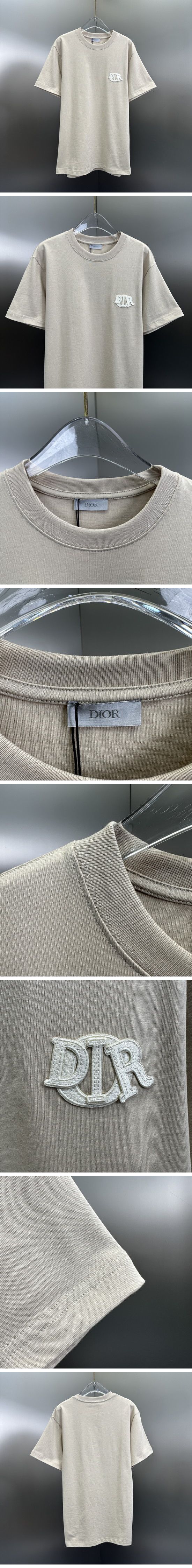極N級 Dior Charm Tee Beige ディオール チャーム Tシャツ ベージュ