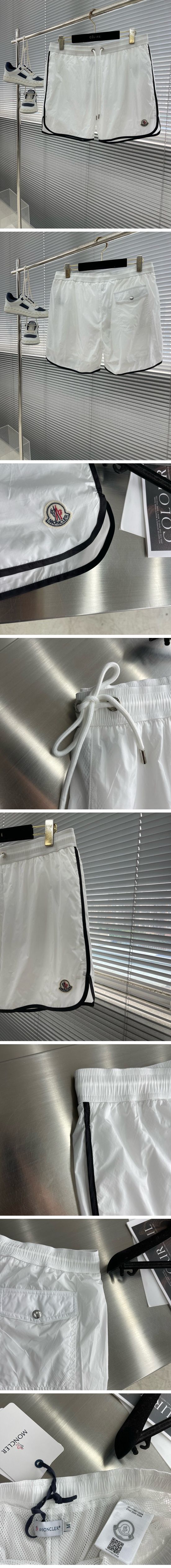極N級 Moncler Nylon Shorts White モンクレール ナイロン ショートパンツ ホワイト