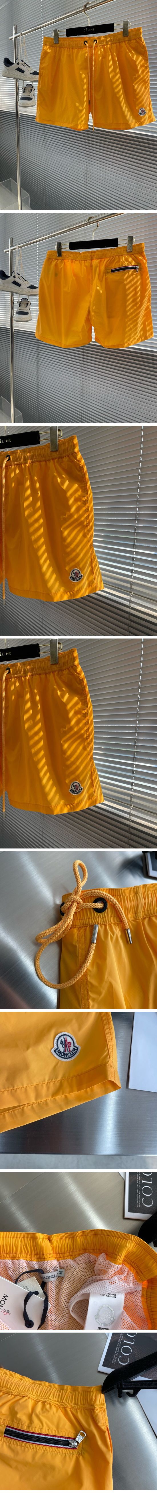 極N級 Moncler Nylon Shorts Yellow モンクレール ナイロン ショートパンツ イエロー