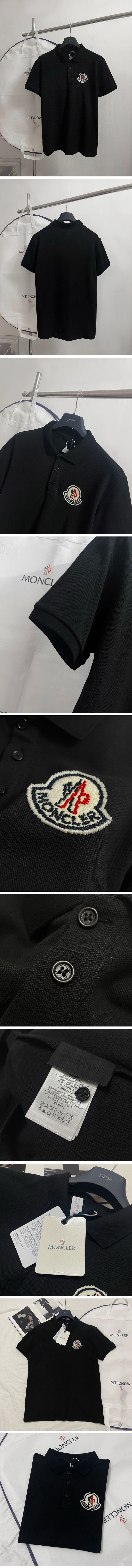 極N級 Moncler Big Logo Patch Polo モンクレール ビッグ ロゴパッチ ポロシャツ