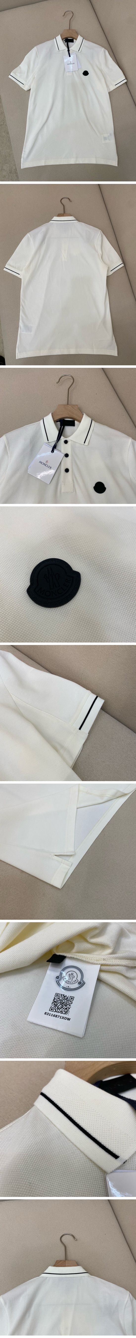 極N級 Moncler Logo Patch Polo White モンクレール ロゴパッチ ポロシャツ ホワイト