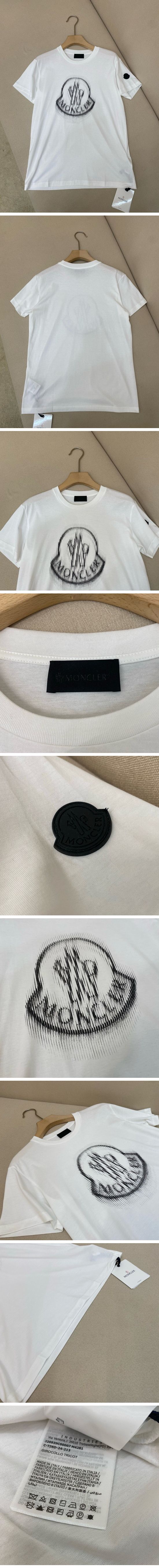 極N級 Moncler Pixel Blur Logo Tee White モンクレール ピクセル ブラー ロゴ Tシャツ ホワイト