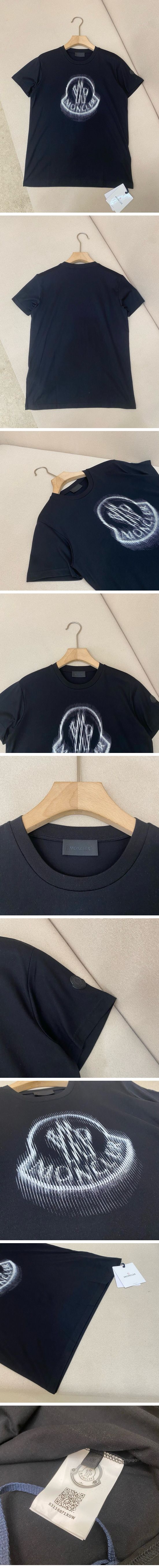 極N級 Moncler Pixel Blur Logo Tee Black モンクレール ピクセル ブラー ロゴ Tシャツ ブラック