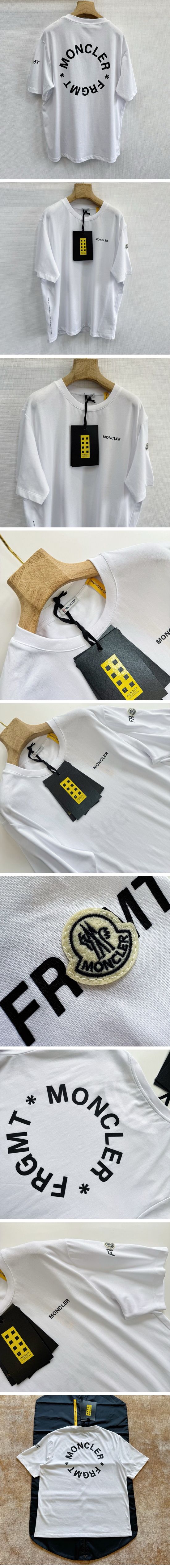 極N級 Moncler x Fragment Design Tee Black White モンクレール x フラグメントデザイン Tシャツ ホワイト