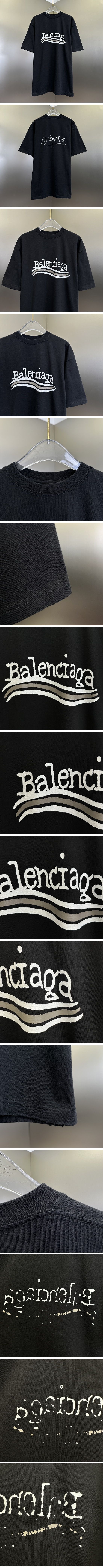 極N級 Balenciaga Hand Drawn logo Tee Black バレンシアガ 手描きロゴ Tシャツ ブラック