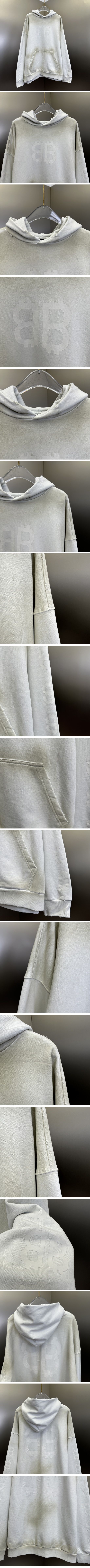 極N級 Balenciaga Crypto Logo Dirty Finish Hoodie バレンシアガ クリプト ロゴ ダーティ フィニッシュ パーカー