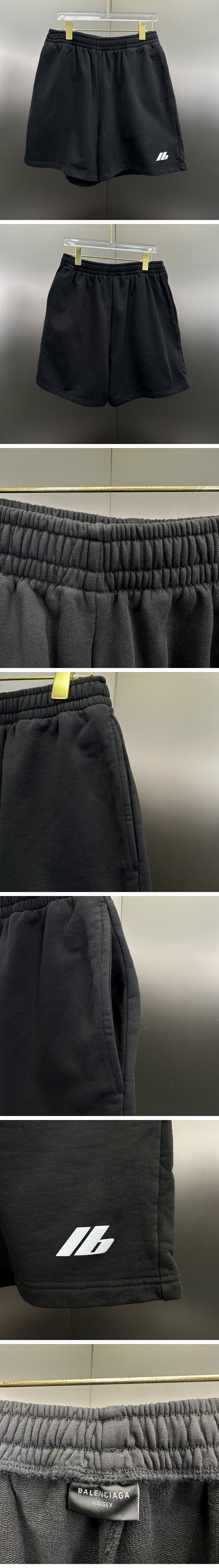 極N級 Balenciaga Logo Print Sweat Shorts バレンシアガ ロゴプリント スウェット ハーフパンツ