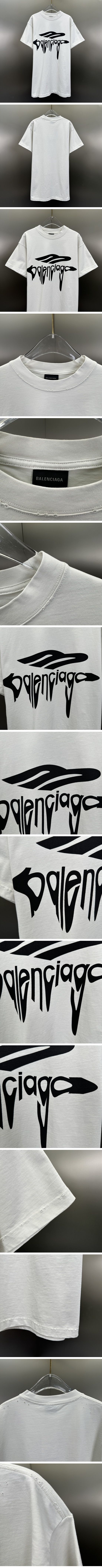 極N級 Balenciaga 3B Liquefied Tee White バレンシアガ 3B リキファイド Tシャツ ホワイト