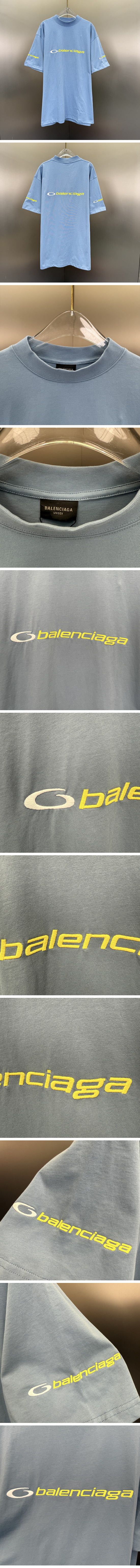 極N級 Balenciaga Loop Sports Tee Blue バレンシアガ ループ スポーツ Tシャツ ブルー