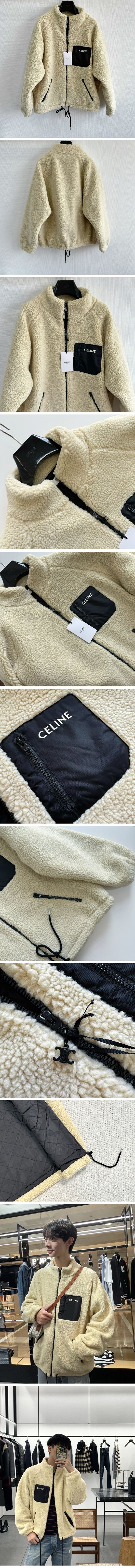 極N級 Celine Logo Fleece Jacket セリーヌ ロゴ フリース ジャケット