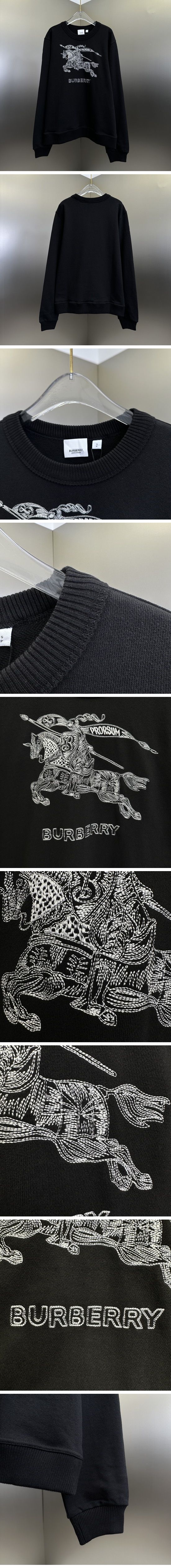 極N級 Burberry Embroidery Equestrian Knight Sweat バーバリー エンブロイダリー エクストリアン ナイト スウェット