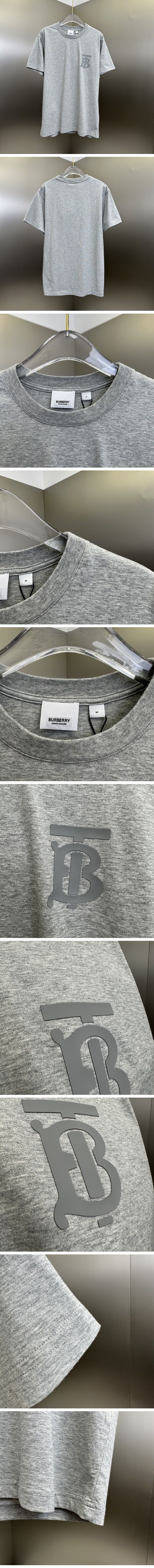 極N級 Burberry 2022 TB Logo Tee バーバリー TBロゴ Tシャツ グレー