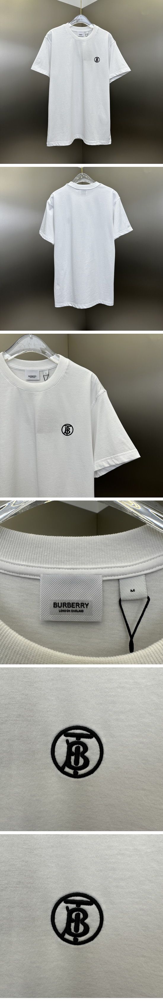 極N級 Burberry TB Circle Logo Tee バーバリー TB サークル ロゴ Tシャツ ホワイト