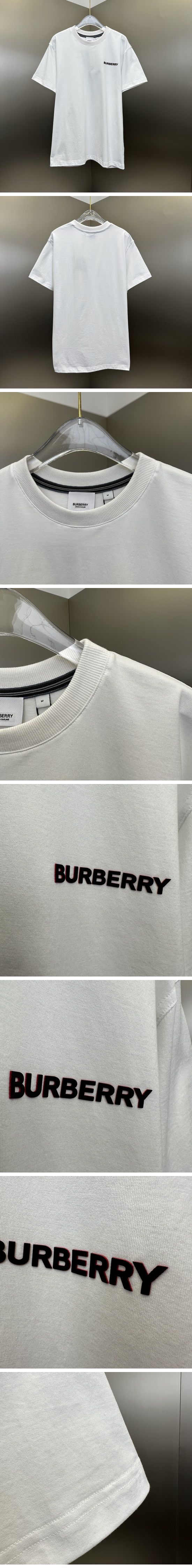極N級 Burberry Name Logo Tee バーバリー ネーム ロゴ Tシャツ ホワイト