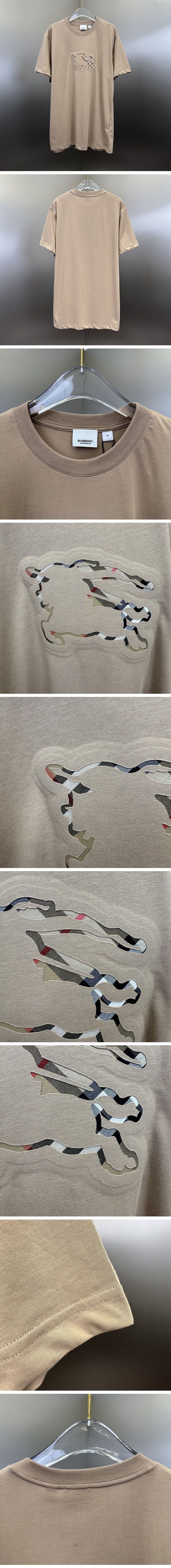 極N級 Burberry Silhouette Sorse Print Tee バーバリー シルエット ホース プリント Tシャツ ブラウン