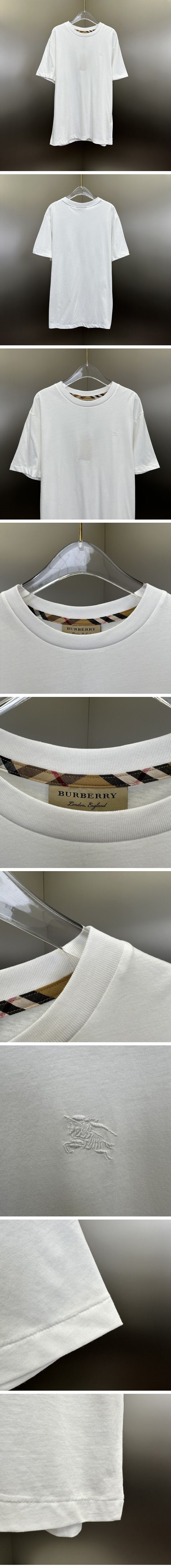 極N級 Burberry Embroidery Small Equestrian Knight Tee バーバリー エンブロイダリー スモール エクストリアン ナイト Tシャツ ホワイト
