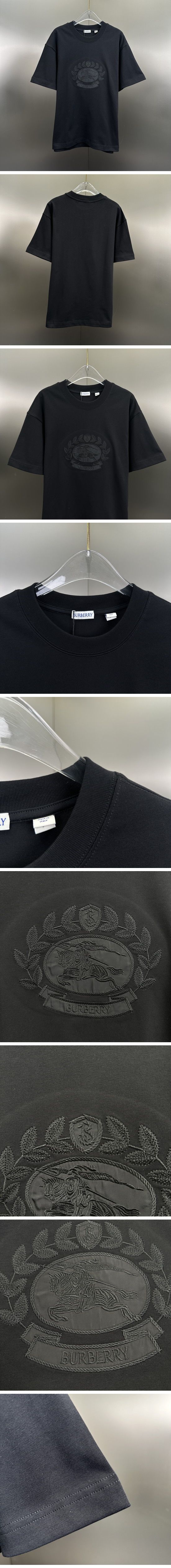 極N級 Burberry Emblem Logo Tee バーバリー エンブレム ロゴ Tシャツ ブラック