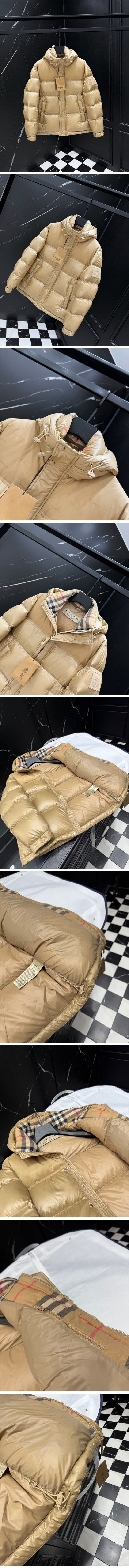 極N級 Burberr Equestrian Knight Down Jacket バーバリー エクストリアン ナイト ダウンジャケット モカ