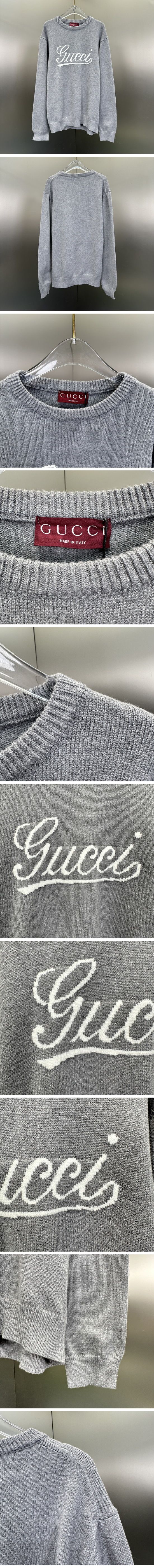 極N級 Gucci Intarsia Logo Knit グッチ インターシャ ロゴ ニット
