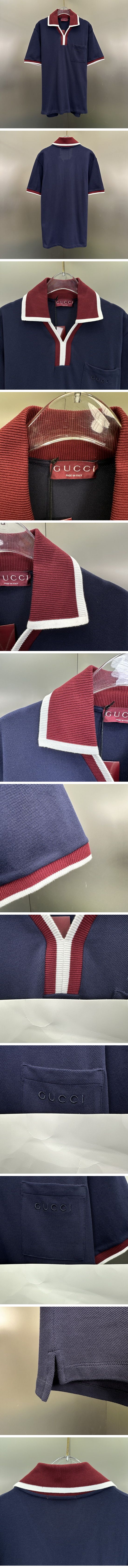 極N級 Gucci Piquet Polo Shirt グッチ ピケット ポロシャツ