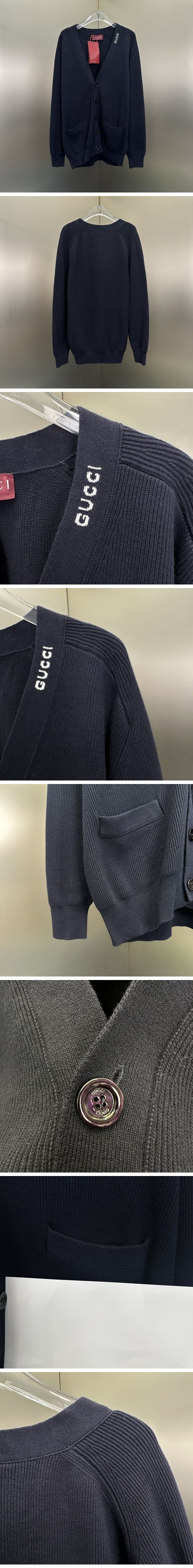 極N級 Gucci Intarsia Cardigan グッチ インターシャ カーディガン