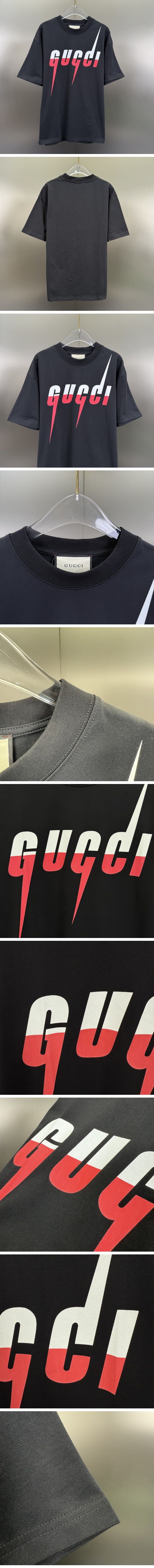 極N級 Gucci Blade Logo Tee グッチ ブレード ロゴ Tシャツ ブラック