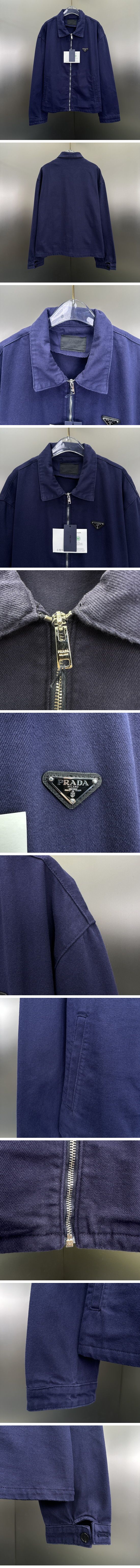 極N級 Prada Triangle Logo Denim Jacket プラダ トライアングル ロゴ デニムジャケット