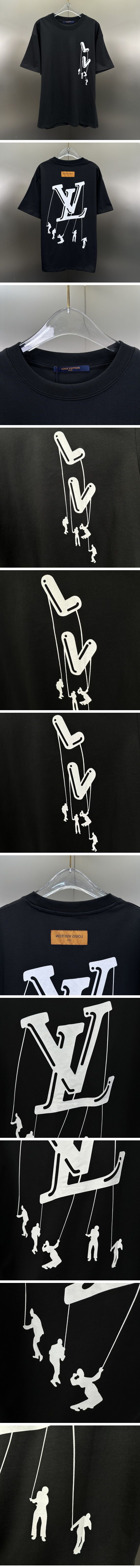 極N級 Louis Vuitton Floating LV Tee ルイヴィトン フローティング LV Tシャツ ブラック