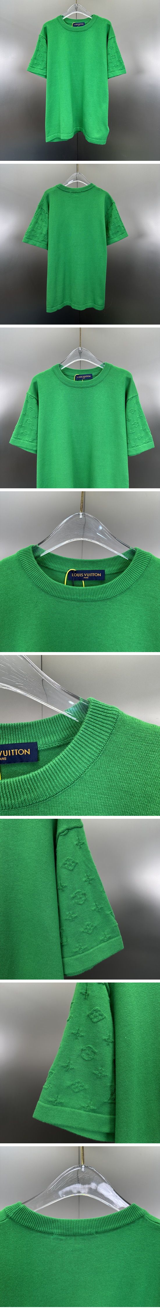 極N級 Louis Vuitton Shoulder Monogram Tee ルイヴィトン ショルダー モノグラム Tシャツ グリーン