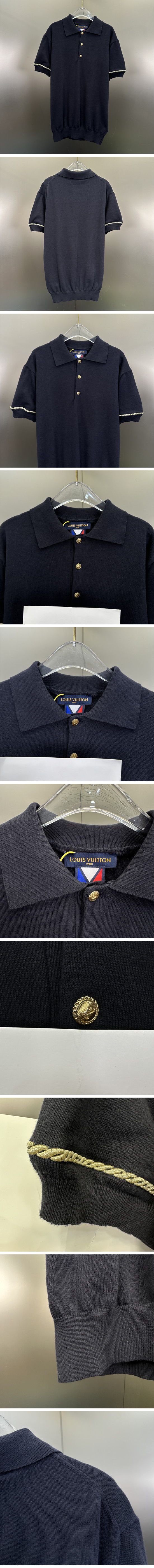 極N級 Louis Vuitton Embroidery Rope Polo Shirt ルイヴィトン エンブロイダリー ロープ ポロシャツ