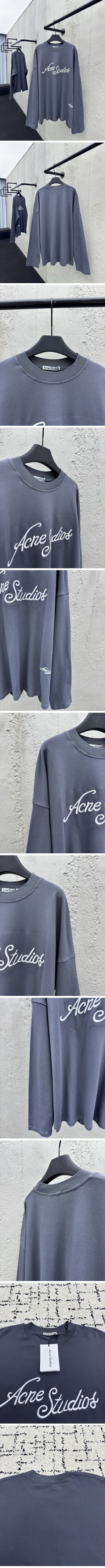極N級 Acne Studios Logo Design L/S Tee アクネ ストゥディオズ ロゴ デザイン L/S Tシャツ ブラック