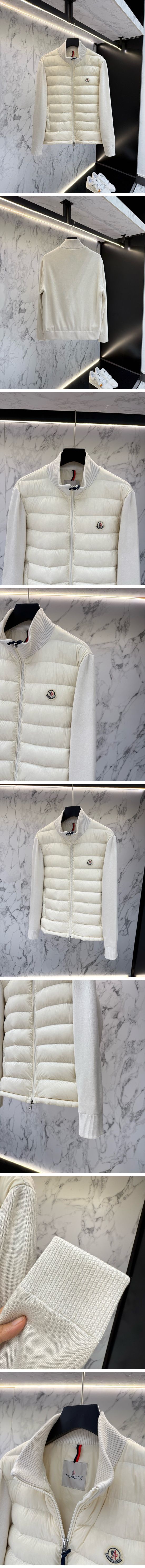 極N級 Moncler Chest Logo Zip-up Jacket モンクレール チェスト ロゴ ジップアップ ジャケット ホワイト