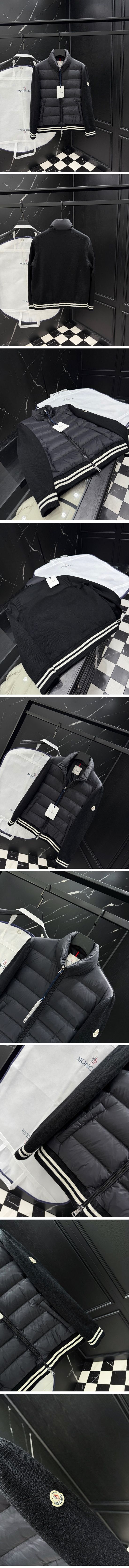 極N級 Moncler Chest Logo Zip-up Jacket モンクレール チェスト ロゴ ジップアップ ジャケット ブラック