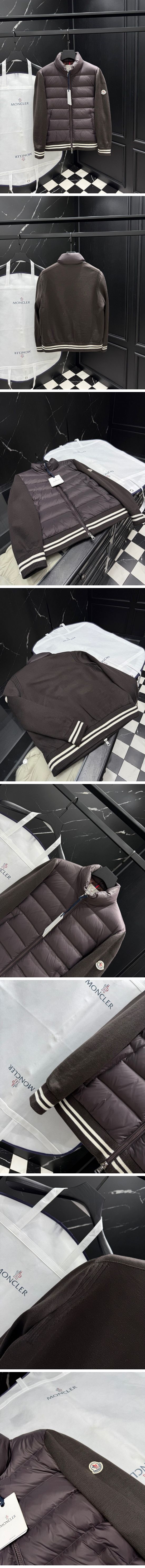 極N級 Moncler Chest Logo Zip-up Jacket モンクレール チェスト ロゴ ジップアップ ジャケット ブラウン