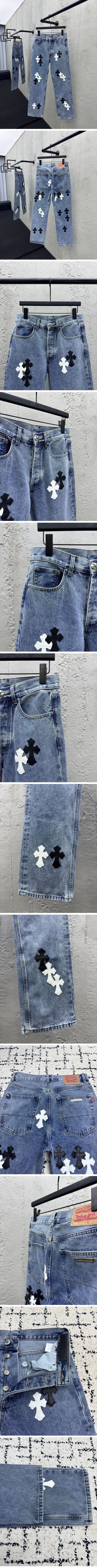 極N級 Chrome Hearts Washed Cross Denim Pants クロムハーツ ウォッシュド クロス デニムパンツ