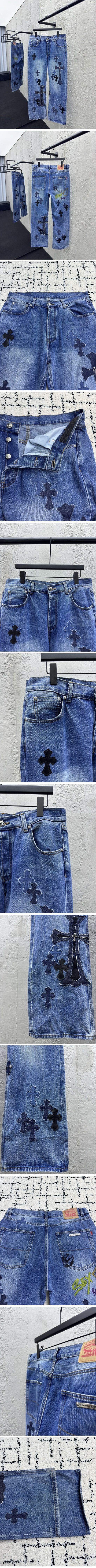 極N級 Chome Hearts Matty Boy Washed Cross Denim Pants クロムハーツ マッティーボーイ ウォッシュド クロス デニムパンツ