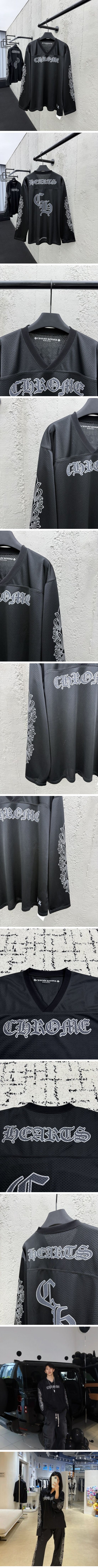極N級 Chrome Hearts Sports Mesh Warm Up Jersey クロムハーツ スポーツ メッシュ ウォーム アップ ジャージ ブラック