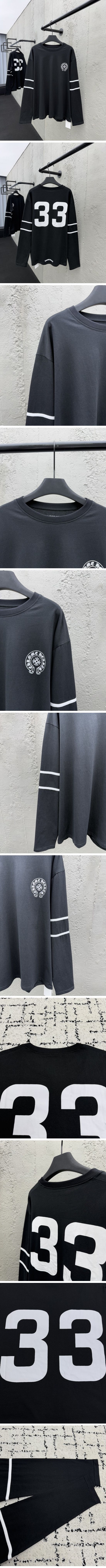 極N級 Chrome Hearts 33 Logo Horse Shoe L/S Tee クロムハーツ 33 ロゴ ホースシュー L/S Tシャツ